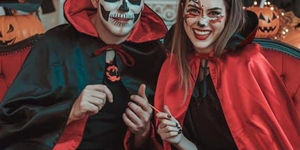 Reversible Hooded Long Cape, Black & Red Double‑Sided Unisex Cloak, Halloween Cosplay Costume for Vampire Reaper Witch Pirate