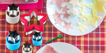 Star Cookie Cutters Set Sandwich Cutters for Kids 9 pieces Shaped Biscuit Fondant Cake Cheese Pastry Molds Christmas Gifts
