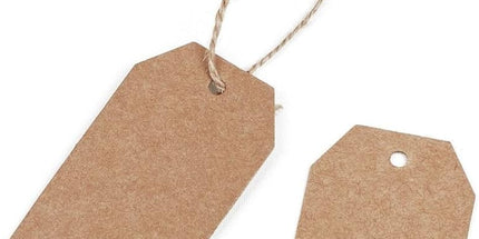 100 Pcs Christmas Gift Tags with String Kraft Paper Vintage Wedding Hang Tags 7x4cm with Natural Jute Twine