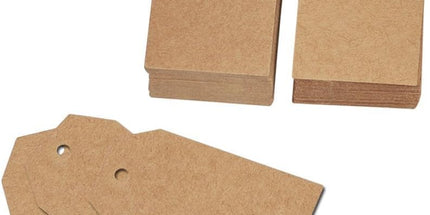 100 Pcs Christmas Gift Tags with String Kraft Paper Vintage Wedding Hang Tags 7x4cm with Natural Jute Twine