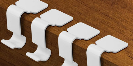 Christmas Stocking Holders for Mantel Set of 4, No-Slip Christmas Stocking Clips Stocking Hanger Hooks For Christmas Decorations, Lightweight Stocking Holders Clip For Fireplace Counter Window (White)