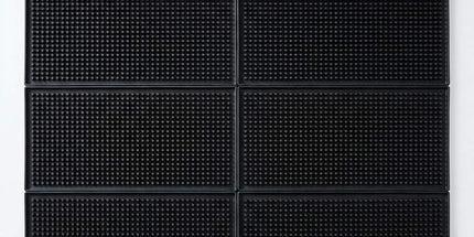 12"x6" Black Rubber Bar Mat – 6 Pack Non-Slip Drainage Pad for Coffee Stations, Home Bars & Kitchens