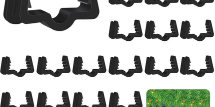 Christmas Light Hanger Clips Fascia Board Light Clips Plastic Holiday Deck Banister Hanger for Christmas Fascia Board Roof Gutter Fence Eave Decoration, Black (30 PCS, 7/8")