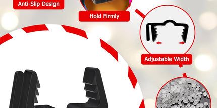 Christmas Light Hanger Clips Fascia Board Light Clips Plastic Holiday Deck Banister Hanger for Christmas Fascia Board Roof Gutter Fence Eave Decoration, Black (30 PCS, 7/8")