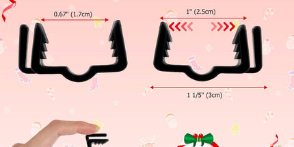 Christmas Light Hanger Clips Fascia Board Light Clips Plastic Holiday Deck Banister Hanger for Christmas Fascia Board Roof Gutter Fence Eave Decoration, Black (30 PCS, 7/8")