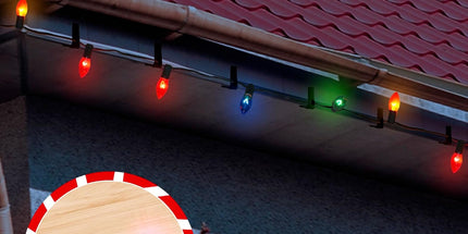 Christmas Light Hanger Clips Fascia Board Light Clips Plastic Holiday Deck Banister Hanger for Christmas Fascia Board Roof Gutter Fence Eave Decoration, Black (30 PCS, 7/8")