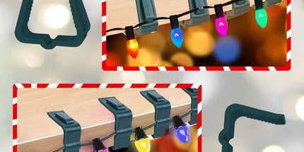 Christmas Light Hanger Clips Fascia Board Light Clips Plastic Holiday Deck Banister Hanger for Christmas Fascia Board Roof Gutter Fence Eave Decoration, Green (30 PCS, 1 5/8")