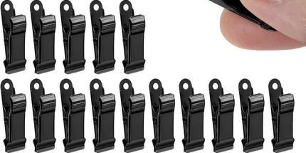 30 PCS Black Mini Clips for Crafts, 1.58 Inch X 0.5 Inch Metal Alligator Clamps, Sturdy Spring Clips, Hanging Crocodile Clips for Wires Photo Snacks Paper Christmas DIY Decoration