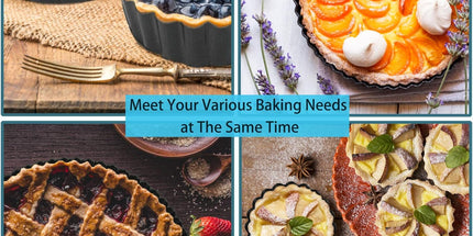 Mini Tart Pans with Removable Bottom 4 inch Set of 10, Non-stick Round Quiche Pan Heavy Duty Carbon Steel for Mousse Cakes, Christmas Dessert Baking with Silicone Scrubber