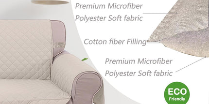 UNICE Home Reversible Sofa Cover Bundle Loveseat Cover(Sofa+Loveseat, Beige)