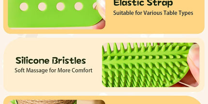Silicone Grooming Strap Pad for Cats, 2025 New Cat Self Groomer Brush Adjustable Silicone Cat Self Groomer Brush, Multifunctional Cats Combs Massager for Cats Tree Furniture Sofa Chair Legs (Yellow)