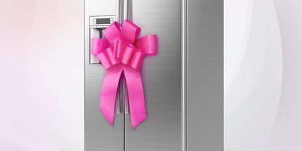 - Big Car Bow - Pink, 30 Inch - Giant Car Bow w/ 2 Gold Accessory Bows for Birthday, Christmas, Wedding Reception, Surprise Party - Large Gift Wrapping for Huge Present