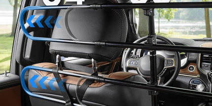 Dog Car Barrier, Pet Barrier Follow the Seat Movement 34"- 58" Width Adjustable SUV Dog Barrier for Back Seat, Vehicle Gate Heavy Duty, Ideal for Sedans SUVs Trucks MPVs Tyack eCommerce Solutions