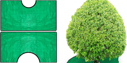 2 Set Landscape Pruning Tarp 78.7"x78.7" Waterproof Bush Trimming with Hole Shrub Catcher Four Corner Buckles for Leaf Collection Garden Tree Accessories