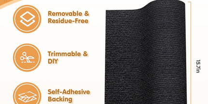 78.7"x15.8" Cat Scratching Mat - Trimmable Self Adhesive DIY Climbing Cat Scratcher Pad Replacement for Cat Tree Shelves and Post Cat Scratch Furniture (Light Grey)