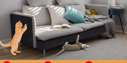 78.7"x15.8" Cat Scratching Mat - Trimmable Self Adhesive DIY Climbing Cat Scratcher Pad Replacement for Cat Tree Shelves and Post Cat Scratch Furniture (Light Grey)