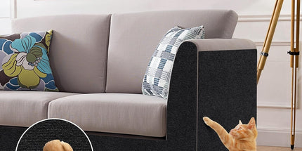 78.7"x15.8" Cat Scratching Mat - Trimmable Self Adhesive DIY Climbing Cat Scratcher Pad Replacement for Cat Tree Shelves and Post Cat Scratch Furniture (Light Grey)