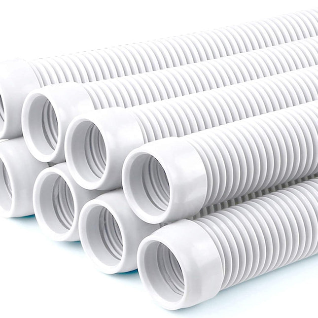 Vacuum Hose/Replacement Pool Hose -1.5” 8 Hoses for Pool,Spa White -