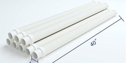 Vacuum Hose/Replacement Pool Hose -1.5” 8 Hoses for Pool,Spa White -