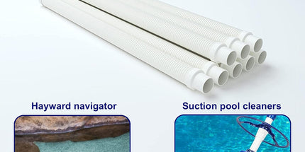 Vacuum Hose/Replacement Pool Hose -1.5” 8 Hoses for Pool,Spa White -