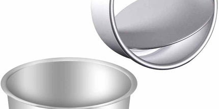 2-Pack 6-Inch Cake Pans Non-Stick Deep Aluminium Round Cake Pans with Removable Bottom for Baking - Baking - Weddings - Birthdays - Christmas Celebrations