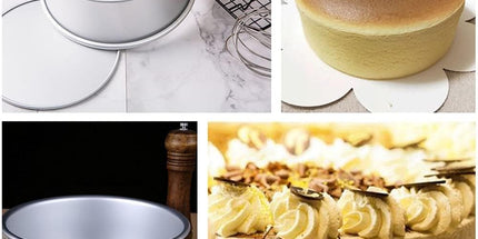 2-Pack 6-Inch Cake Pans Non-Stick Deep Aluminium Round Cake Pans with Removable Bottom for Baking - Baking - Weddings - Birthdays - Christmas Celebrations