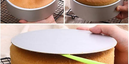 2-Pack 6-Inch Cake Pans Non-Stick Deep Aluminium Round Cake Pans with Removable Bottom for Baking - Baking - Weddings - Birthdays - Christmas Celebrations