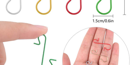 Haken - 4 colours - 200 pieces - Christmas decoration hooks - Stainless steel Christmas decorations - Art - Christmas tree decorations - Silver, red, gold and green