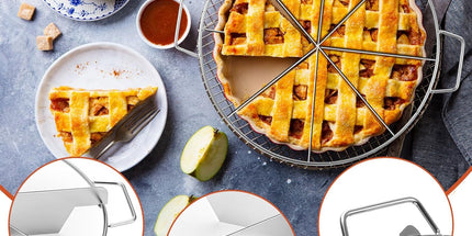 3 Pieces 8-cut, 7-cut and 6-cut Pie Cutter 10.6 Inches Diameter Stainless Steel Pie Slicer Rust Proof Cake Divider with Side Handle Pie Cutter Press for Commercial Home
