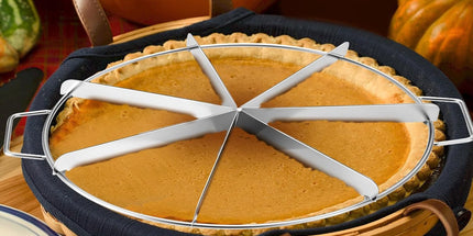 3 Pieces 8-cut, 7-cut and 6-cut Pie Cutter 10.6 Inches Diameter Stainless Steel Pie Slicer Rust Proof Cake Divider with Side Handle Pie Cutter Press for Commercial Home