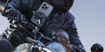 All Metal Motorcycle Phone Mount - [Anti Shake] [Extendable Arm] Bike Phone Holder Handlebar Clamp, Bicycle Cell Phone Mount, 4.7-7.2" Phones Tyack eCommerce Solutions