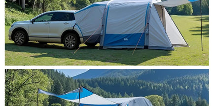 Inflatable SUV Tent with Pump 2.0, 30% More Space, Easy Set-up Car Tent for 6 Person Family Camping, Dual-Use for SUV or Ground Camping with 2 Awnings, Double Door, Fit for SUV Car Van Tyack eCommerce Solutions