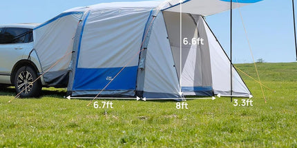 Inflatable SUV Tent with Pump 2.0, 30% More Space, Easy Set-up Car Tent for 6 Person Family Camping, Dual-Use for SUV or Ground Camping with 2 Awnings, Double Door, Fit for SUV Car Van Tyack eCommerce Solutions