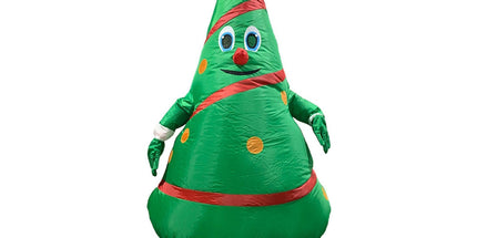 Christmas Cartoon Doll Costumes Air Model Inflatable Christmas Tree Clothes Funny Dress Up Props