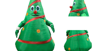 Christmas Cartoon Doll Costumes Air Model Inflatable Christmas Tree Clothes Funny Dress Up Props