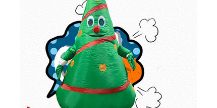 Christmas Cartoon Doll Costumes Air Model Inflatable Christmas Tree Clothes Funny Dress Up Props