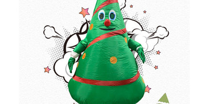 Christmas Cartoon Doll Costumes Air Model Inflatable Christmas Tree Clothes Funny Dress Up Props