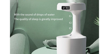 Anti-gravity water droplet backflow humidifier aromatherapy machine large-capacity mist essential oil office bedroom home sprayer white