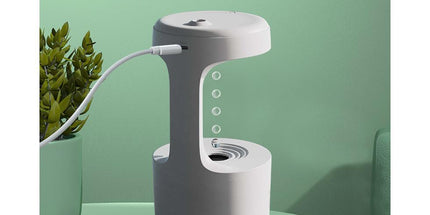 Anti-gravity water droplet backflow humidifier aromatherapy machine large-capacity mist essential oil office bedroom home sprayer white