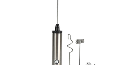 Stainless Steel Milk Frother, USB Charging, Handheld Electric Egg Beater for Home Kitchen