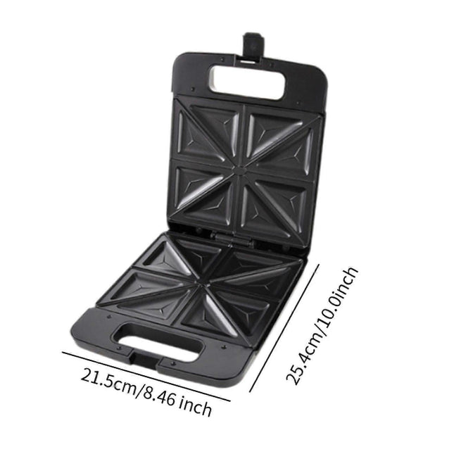 Triangle Waffle Maker with Handle - Portable Nonstick Waffle Iron for Home & Restaurant