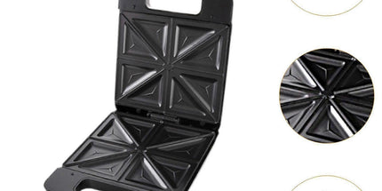 Triangle Waffle Maker with Handle - Portable Nonstick Waffle Iron for Home & Restaurant