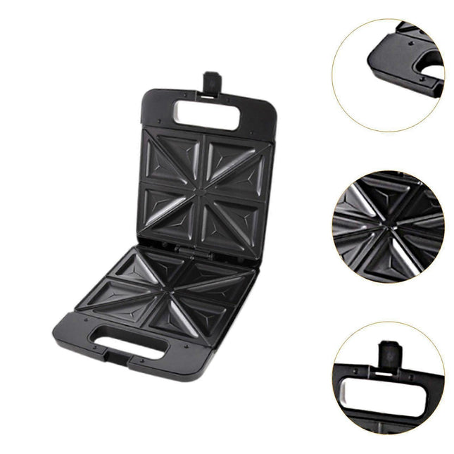 Triangle Waffle Maker with Handle - Portable Nonstick Waffle Iron for Home & Restaurant