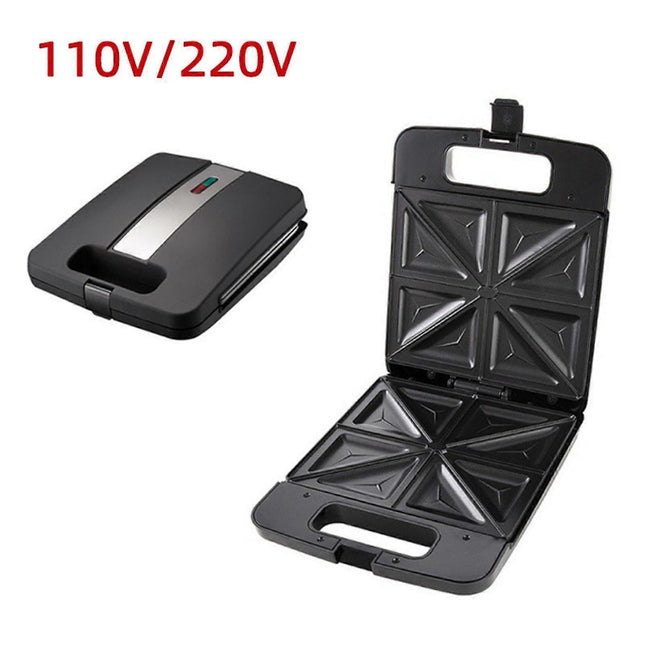 Triangle Waffle Maker with Handle - Portable Nonstick Waffle Iron for Home & Restaurant