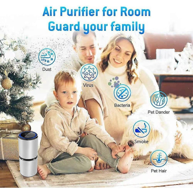 Portable Air Purifier for Car, Bedroom, Home, Compact Filter Cleaner