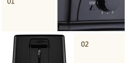 2-Slice Wide Slot Stainless Steel Toaster, Home Breakfast Machine