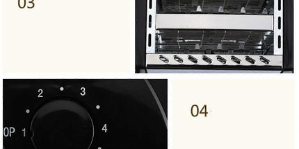 2-Slice Wide Slot Stainless Steel Toaster, Home Breakfast Machine