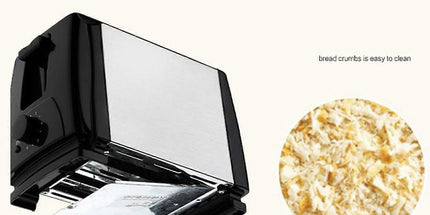 2-Slice Wide Slot Stainless Steel Toaster, Home Breakfast Machine