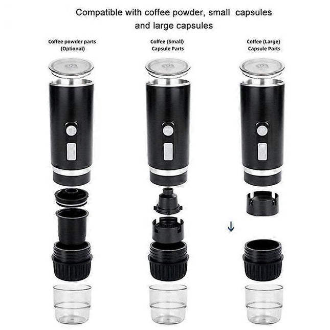 Portable Espresso Coffee Machine for Car & Home Capsule Electric Coffee Maker