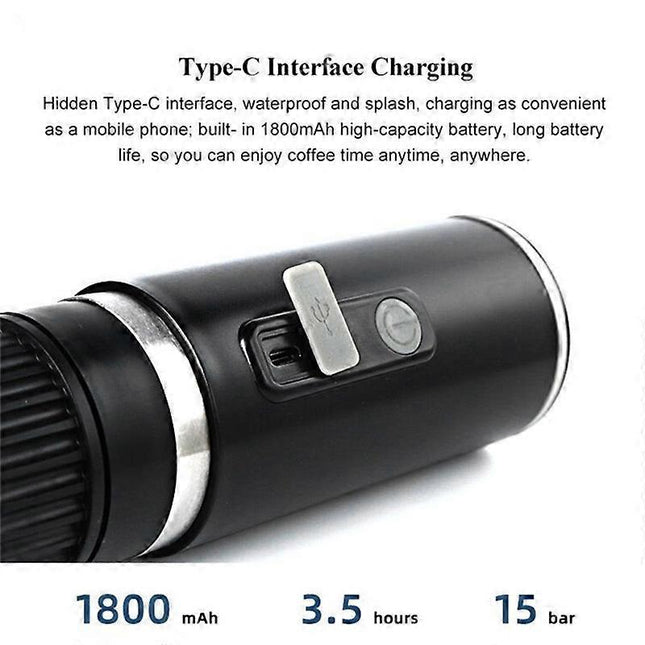 Portable Espresso Coffee Machine for Car & Home Capsule Electric Coffee Maker
